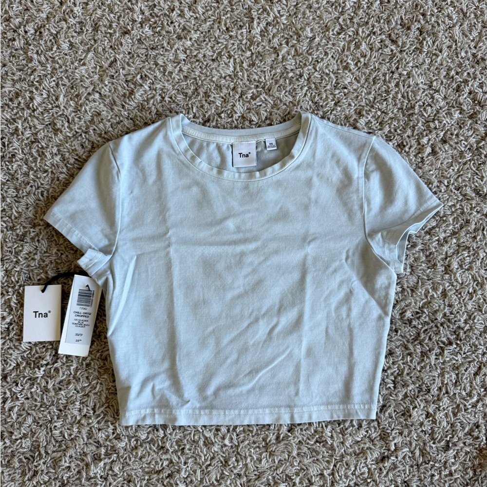 TNA Sky Blue Cropped Tee XS